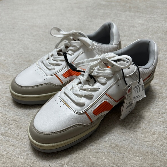 Zara Z2 Trainers Men's 42 US 9 Multicolor Off White Orange New NWT - Picture 1 of 8